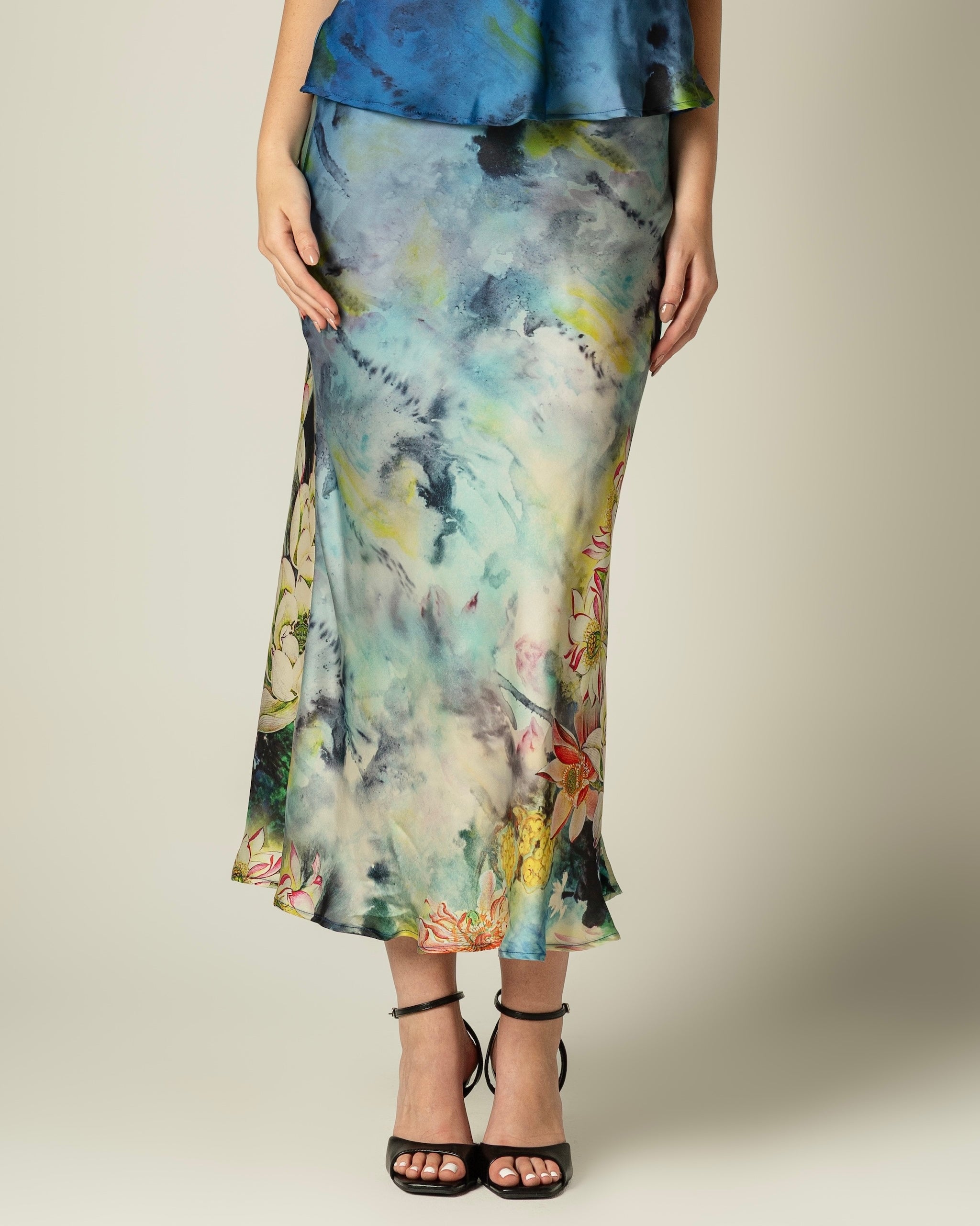 Emily Printed Bias Skirt