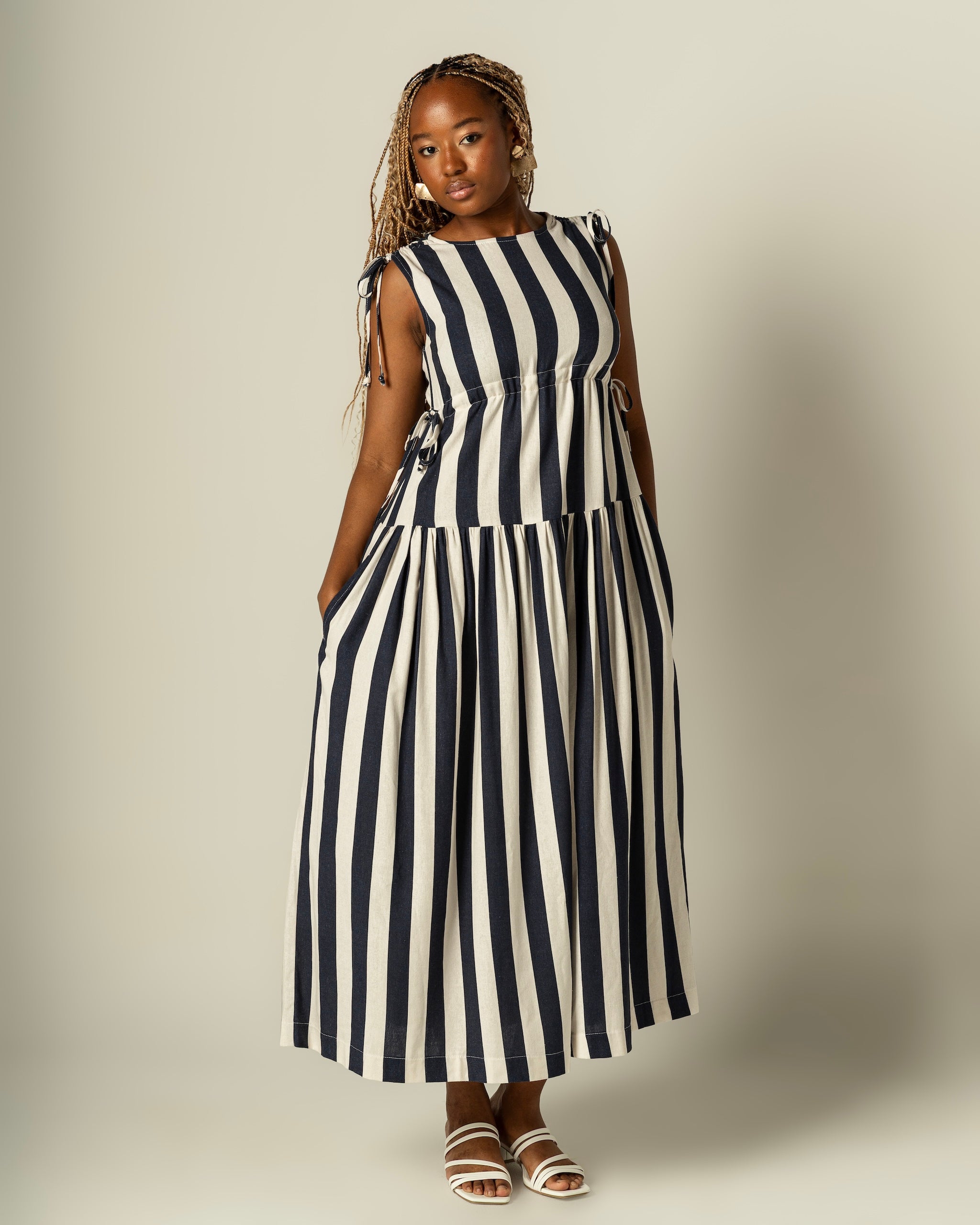 Micky Stripe Maxi Pocket Dress