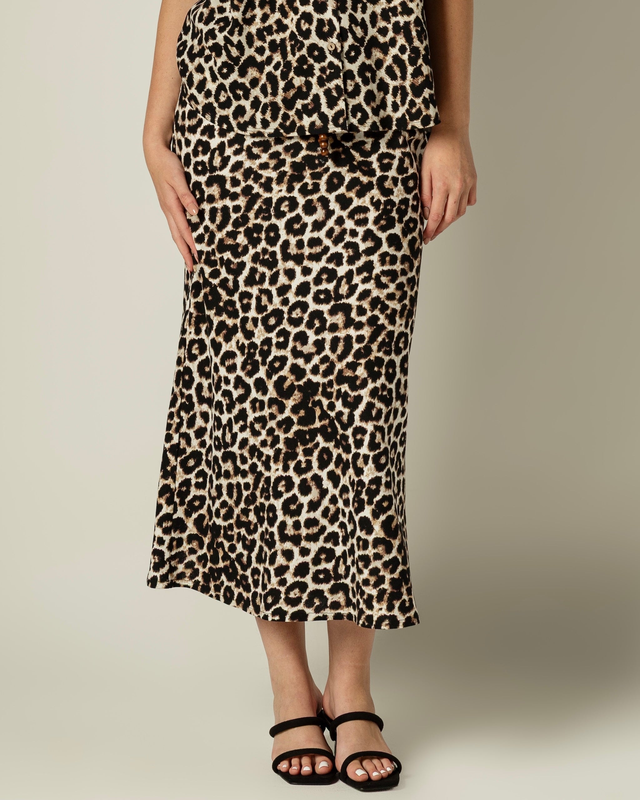 Charlotte Leopard Print Resort Skirt