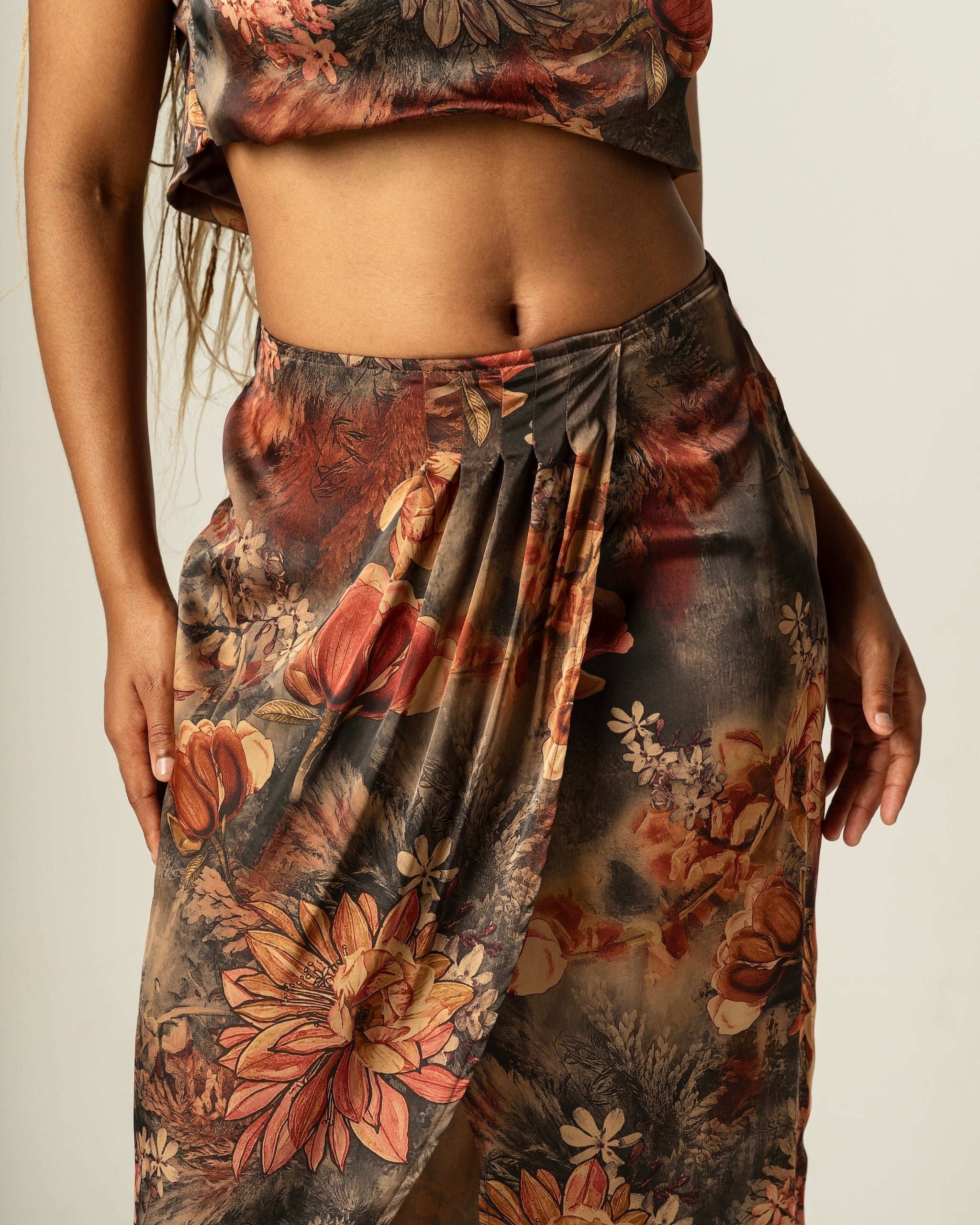 Zaara Printed Midi Skirt