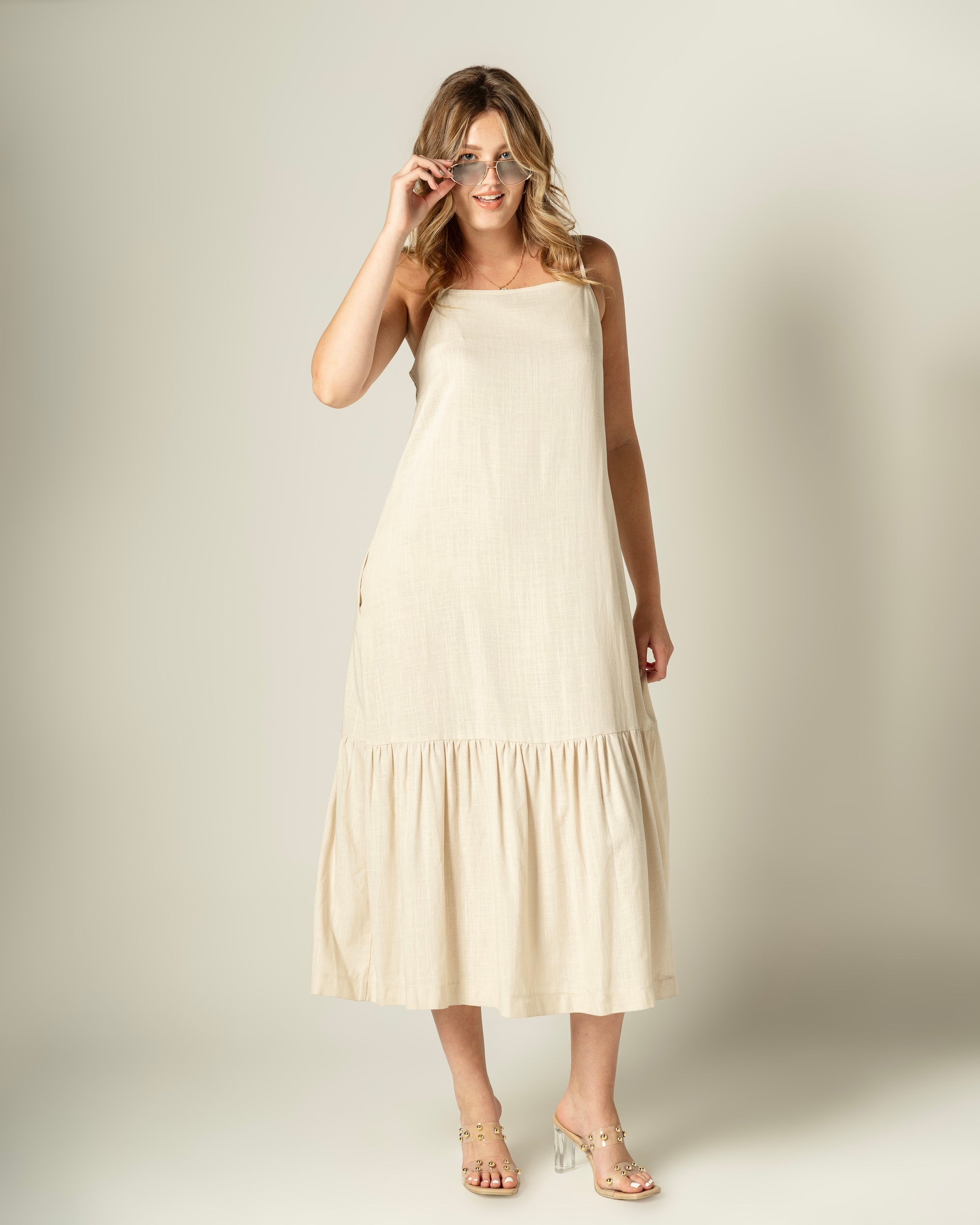 Milla Linen Tiered Dress